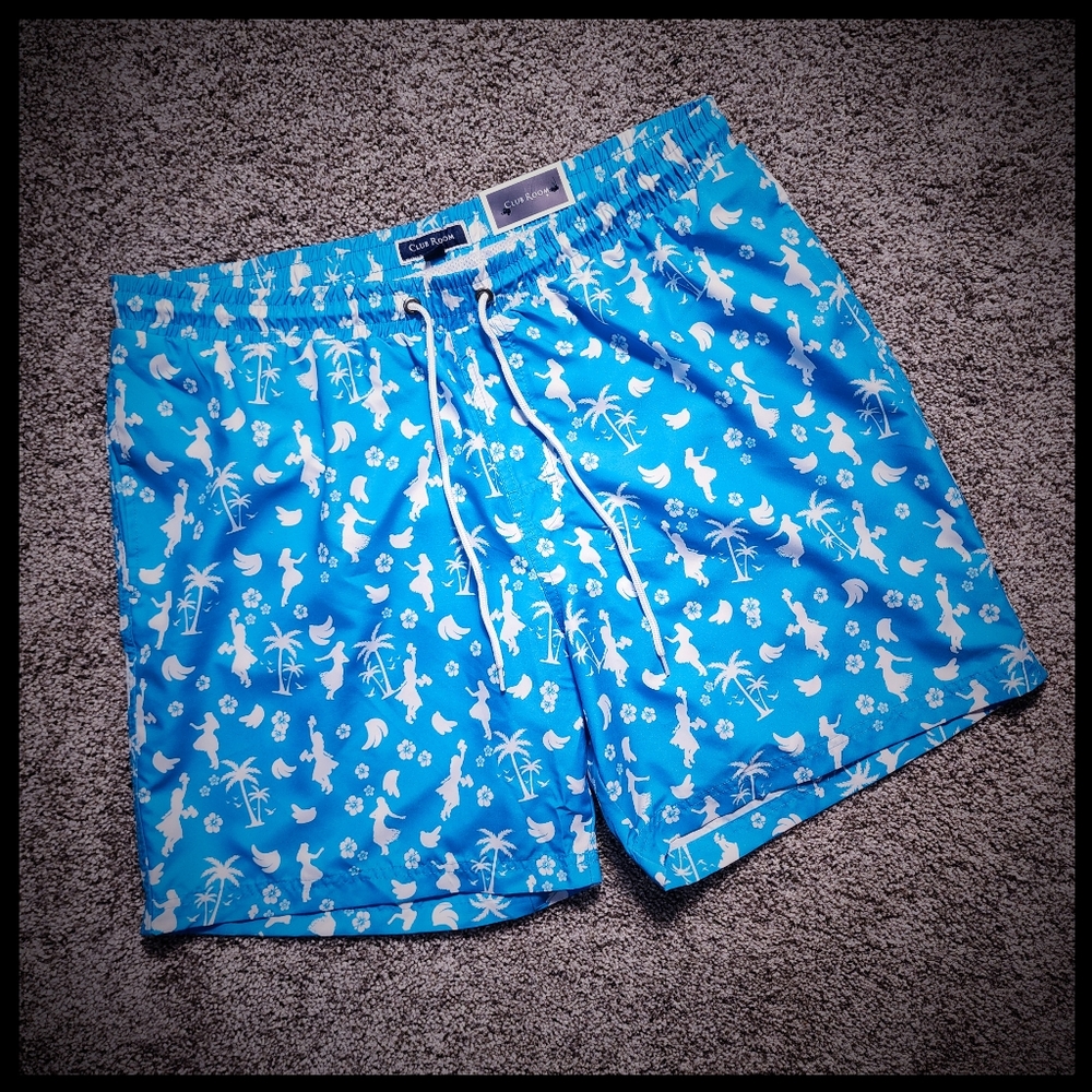 NWT Men's Club Room Hula Dancer Swim Trunks